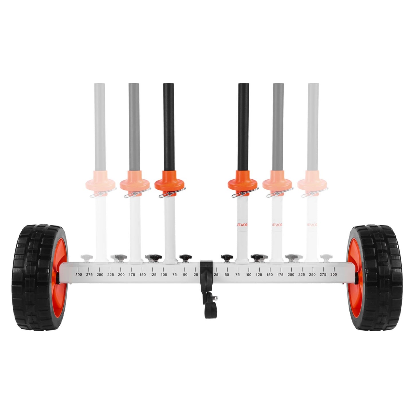 Kayak Cart, 104 kg Load Capacity, Canoe Cart Dolly with 25.4 cm Solid PU Tires & Kickstand, Assembles & Disassembles Within Seconds, Paddle Board Trolley for Kayaks, Canoes, Paddleboards
