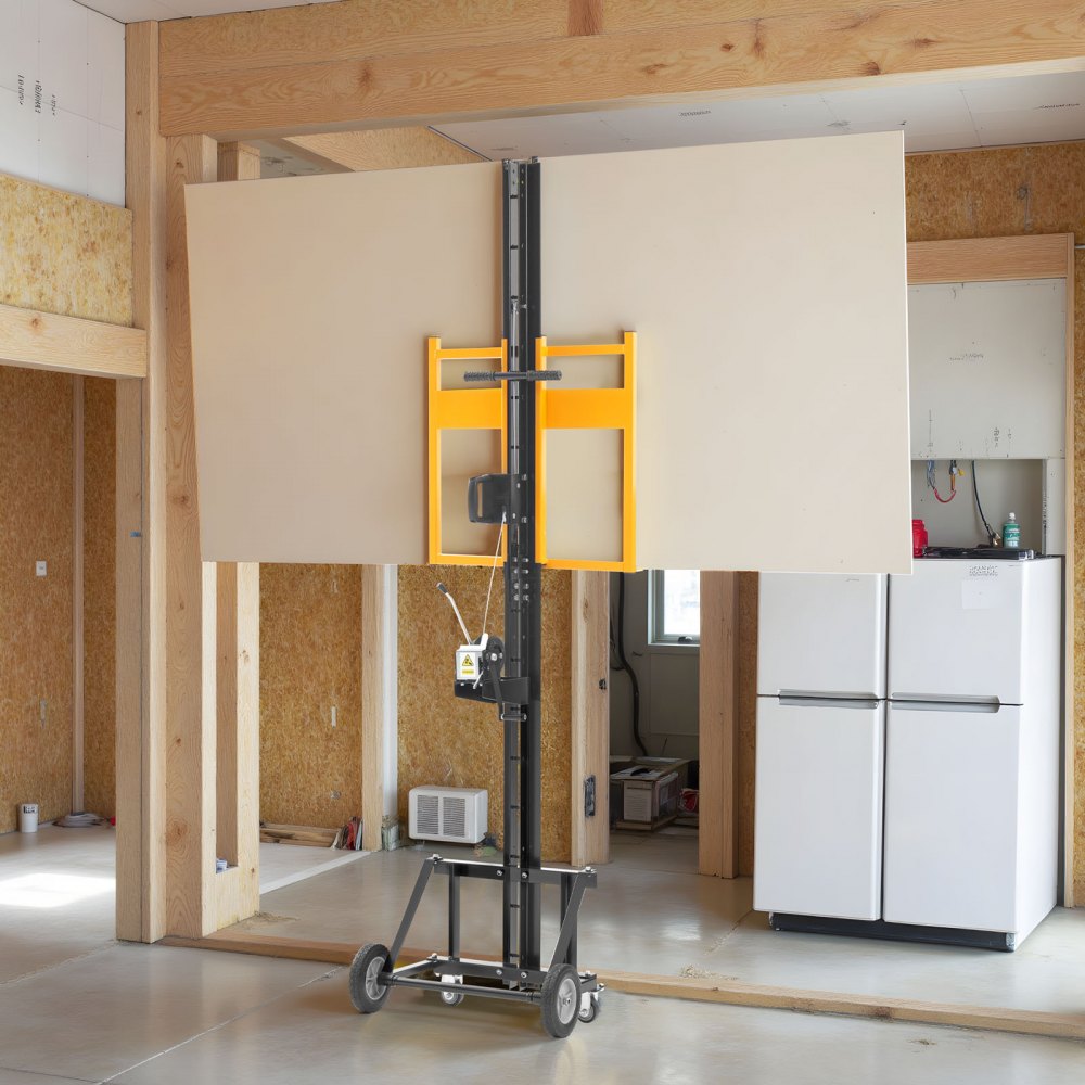 Drywall Lift 68 kg Sheetrock Hoist for Wall Easy Transport Yellow