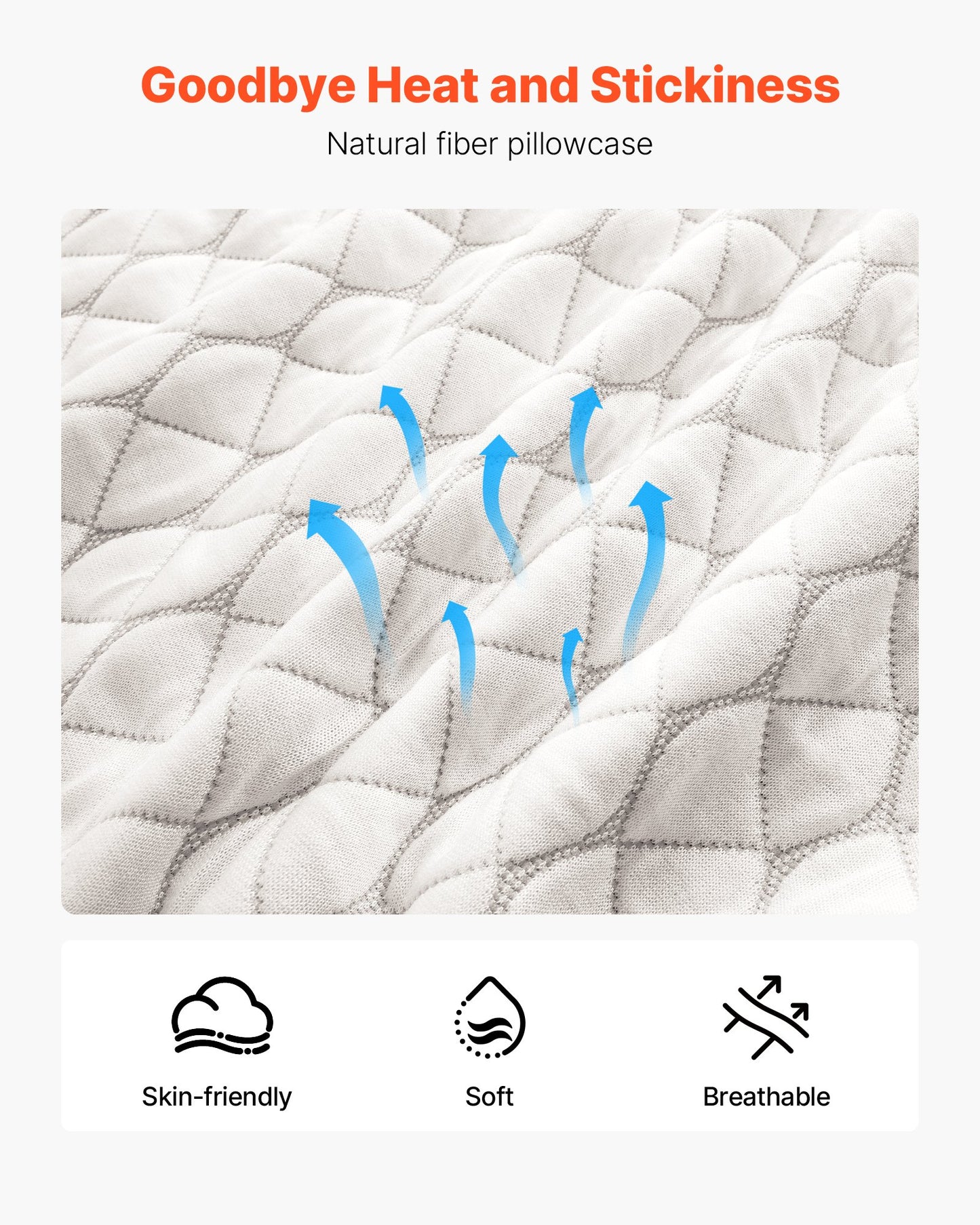 Bed Pillow for Sleeping, Queen Size Luxury Quality Hotel Pillow with Memory Foam Fill, Supportive & Adjustable, Includes Natural Firber Pillowcase, Bedding for Back, Stomach and Side Sleepers