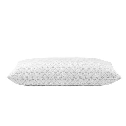 Bed Pillow for Sleeping, Queen Size Luxury Quality Hotel Pillow with Memory Foam Fill, Supportive & Adjustable, Includes Natural Firber Pillowcase, Bedding for Back, Stomach and Side Sleepers