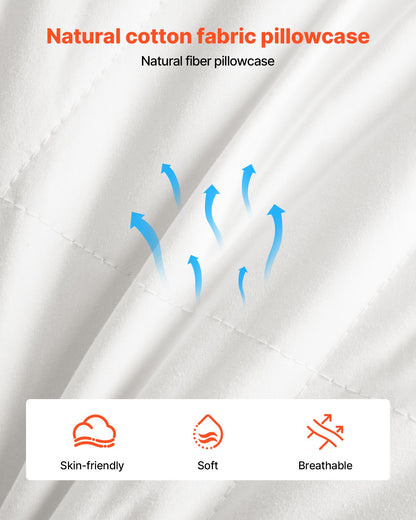 Bed Pillows for Sleeping, Set of 2, Queen Size Luxury Quality Hotel Pillows with Original Down Alternative Filling, Supportive and Fluffy, Bedding for Back, Stomach and Side Sleepers, White