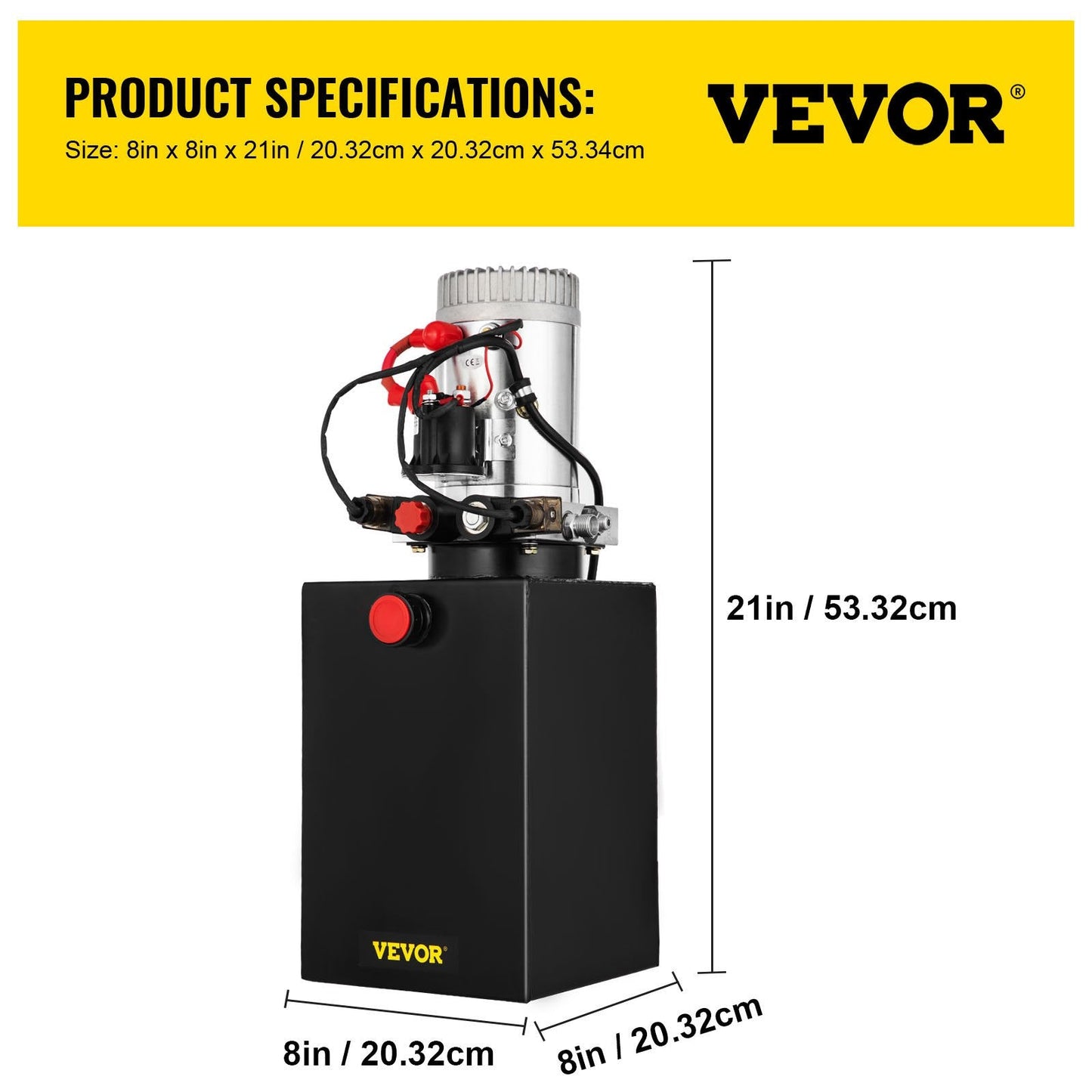 Hydraulic Power Unit with 12L Metal Tank, Double Acting, 3200 PSI, 16.3 kg