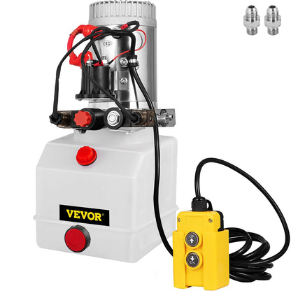 3L Double Acting Hydraulic Pump for Dump Trailer with Control Kit, 12V