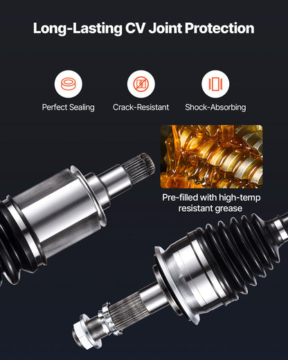 CV Axle Shaft Assembly, 2 Pieces Front Left & Right (Driver and Passenger Side), Automotive Replacement CV Joint Axles Pair Compatible with 1996-2002 Toyota 4Runner, Alloy Steel & Carbon Steel