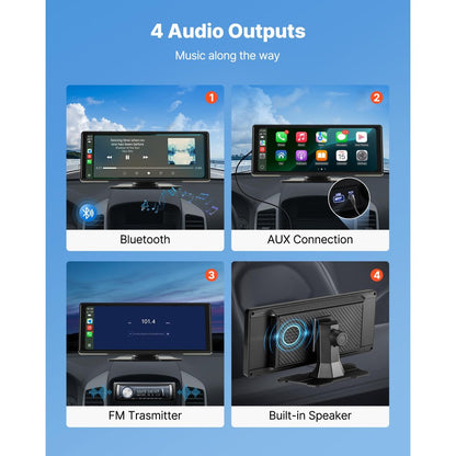VEVOR Car Stereo Radio CarPlay Touchscreen 254 mm Apple Android Auto Bluetooth