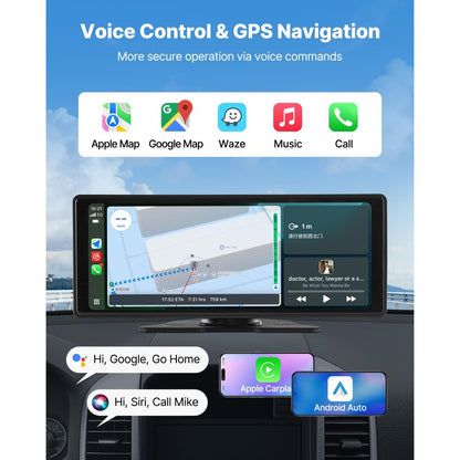 VEVOR Car Stereo Radio CarPlay Touchscreen 254mm Apple Android Front/Rear Camera