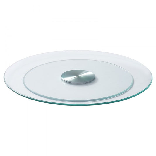 VEVOR Glass Lazy Susan Turntable Dining Table Centerpiece 20 in Rotating Tray