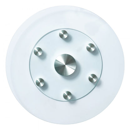 VEVOR Glass Lazy Susan Turntable Dining Table Centerpiece 24 in Rotating Tray