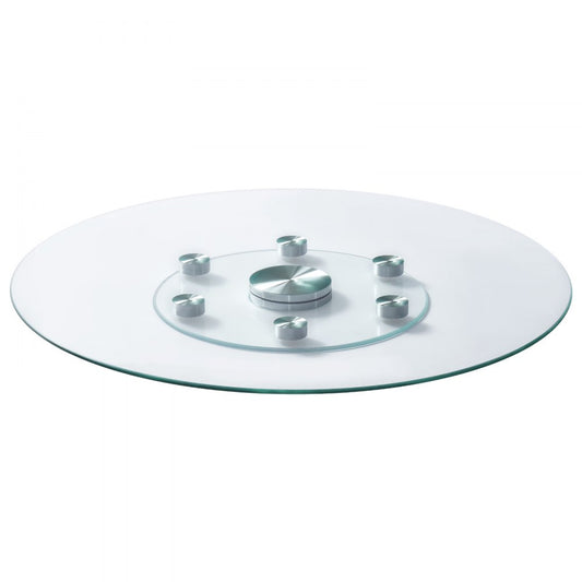 VEVOR Glass Lazy Susan Turntable Dining Table Centerpiece 30 in Rotating Tray