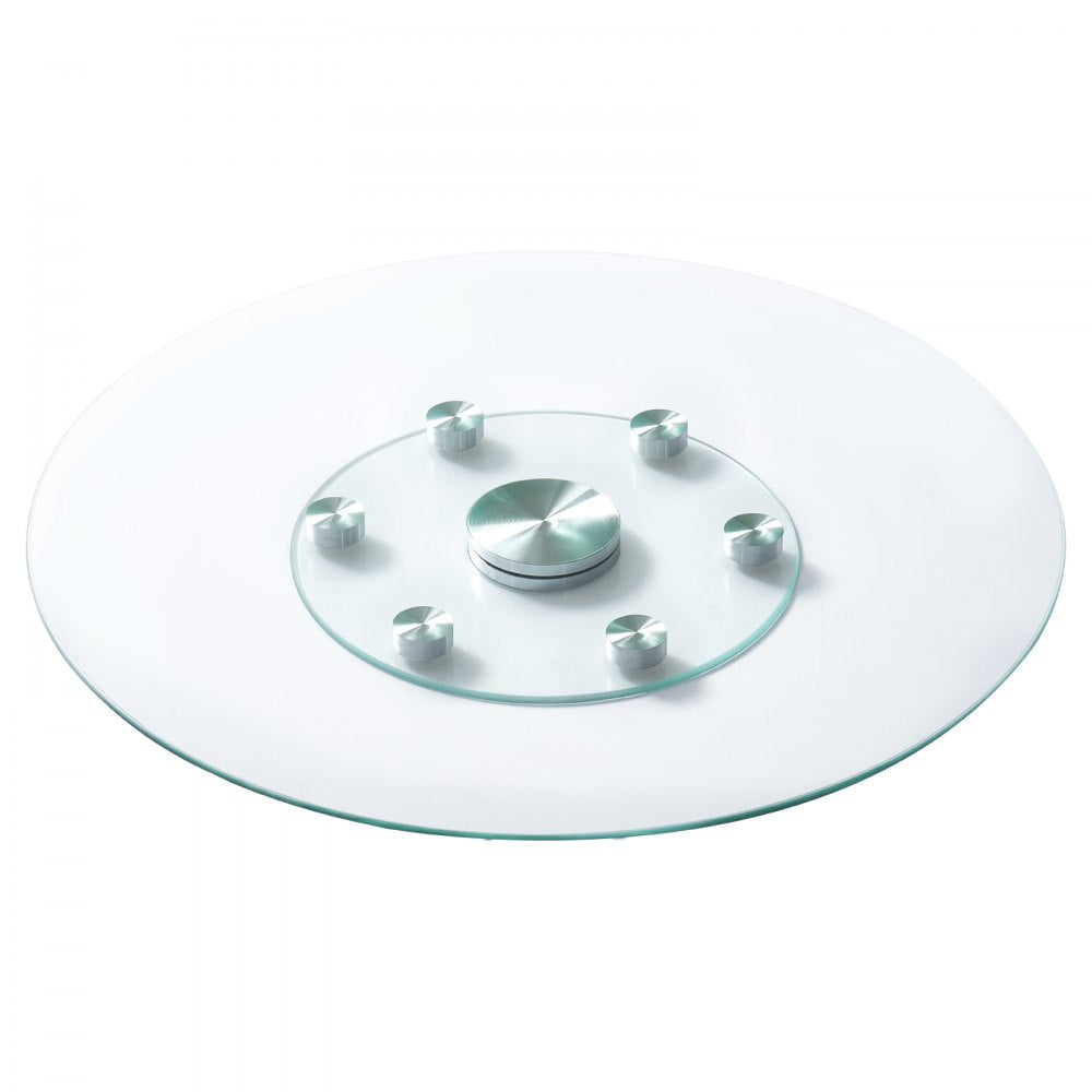 VEVOR Glass Lazy Susan Turntable Dining Table Centerpiece 30 in Rotating Tray