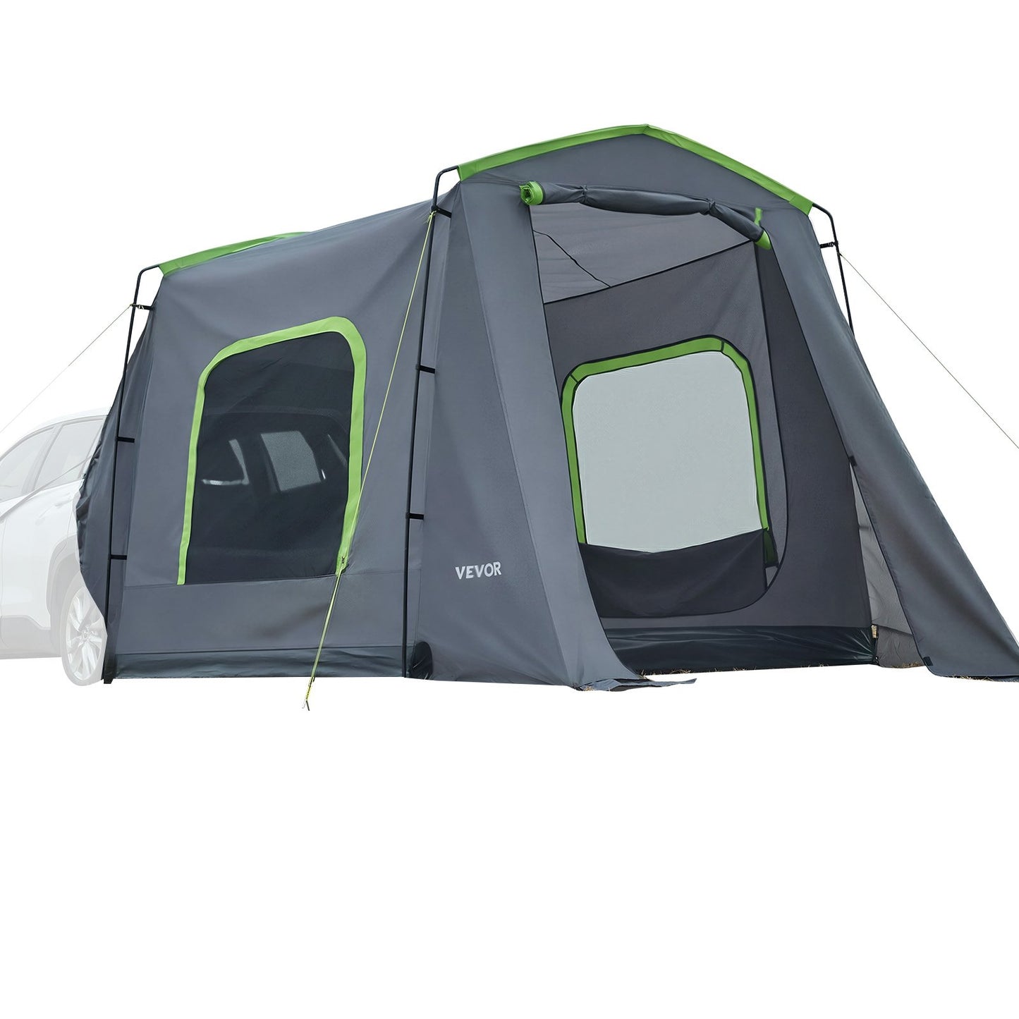 Large SUV Tent for 5–9 Person, 3.23 x 2.44m All-Season SUV Tailgate Tent with Ventilated Door & Mesh Windows, PU3000mm Waterproof Dual-Use Car Rear Hatch Tents for Outdoor Camping Hiking