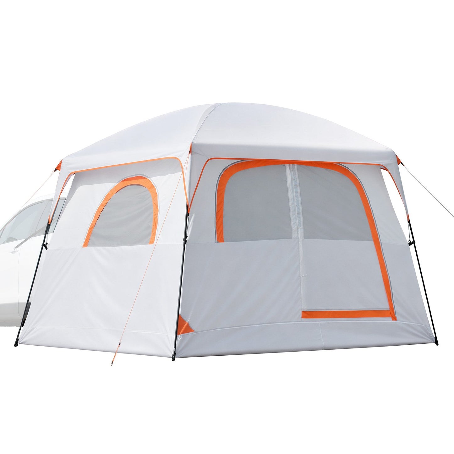 Large SUV Tent for 6 Person, 3.05 x 2.74m 3-Season SUV Tailgate Tent with Ventilated Doors & Mesh Windows, PU2000mm Waterproof Dual-Use Car Rear Hatch Tents for Outdoor Camping Hiking