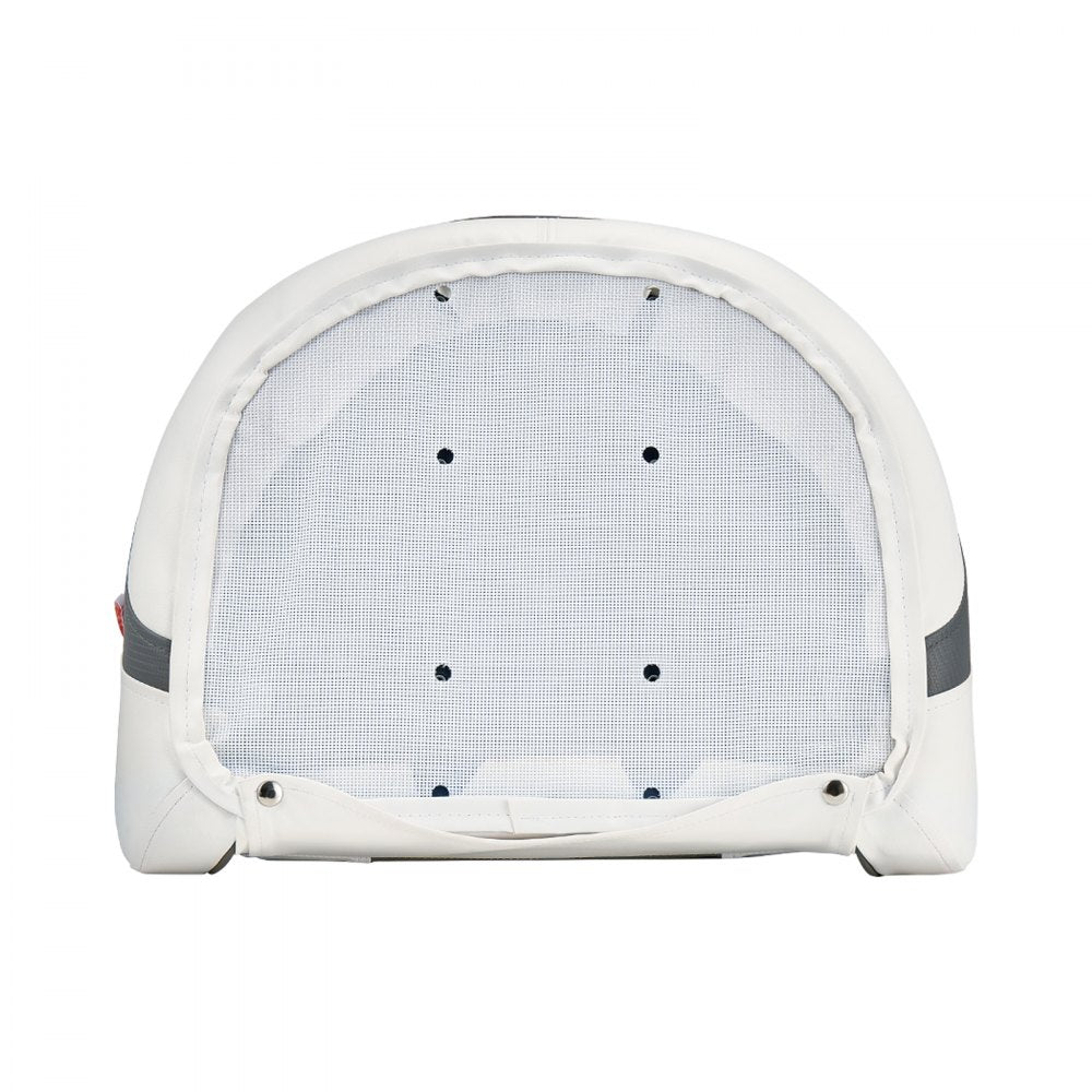 VEVOR Boat Seat High Backrest Flip Up Boat Seat Captain Bucket Seat White & Grey