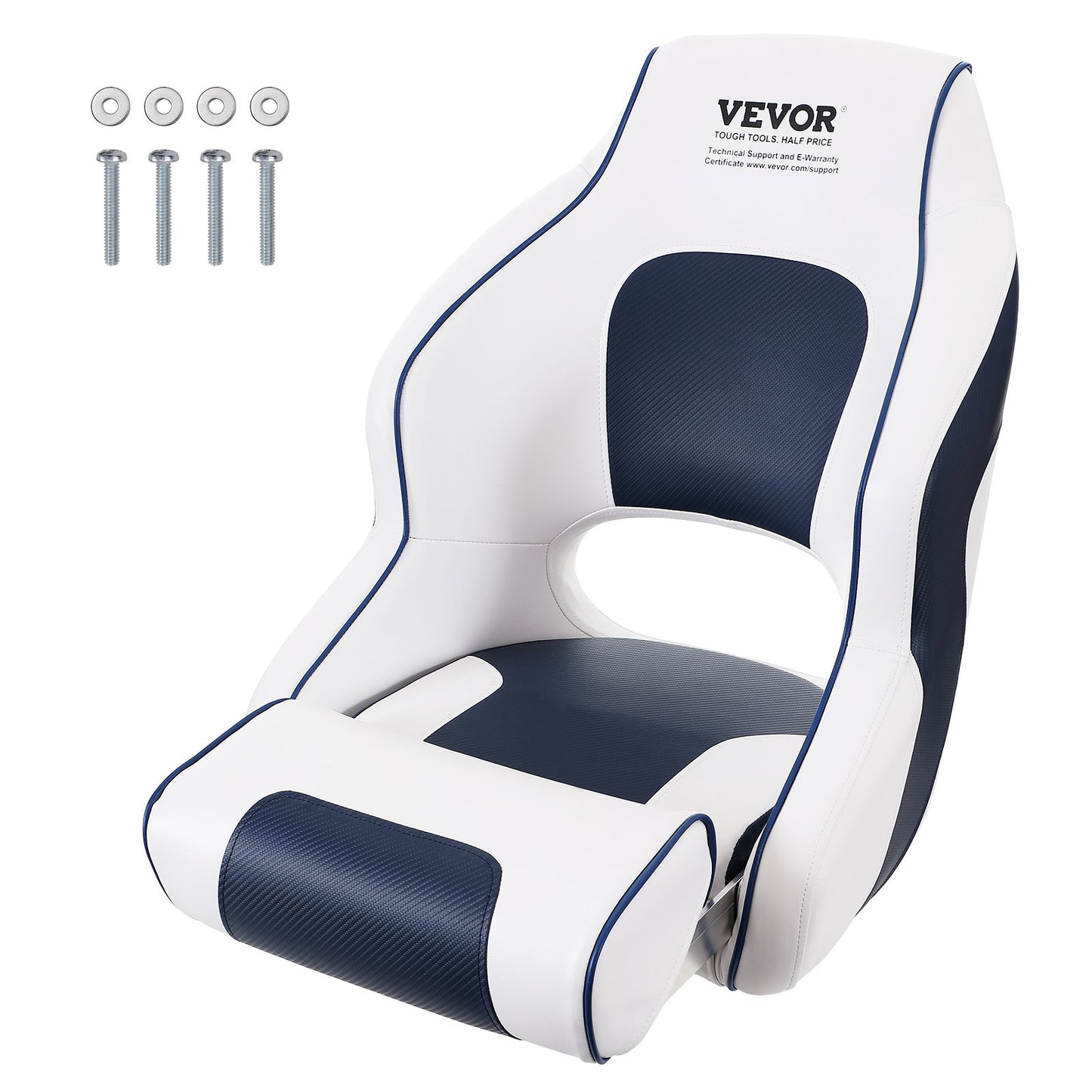 VEVOR Captain Bucket Seat Boat Seat, Flip Up Boat Seat, with Thickened Sponge Padding,
