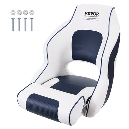 Marine Captain Chair with Flip-Up Bolster, Thickened Padding, Waterproof Design