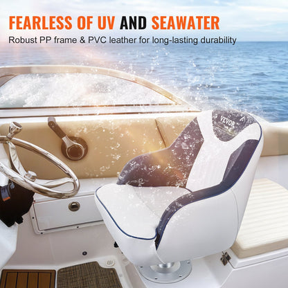 Deluxe Marine Captain Chair with Ergonomic Design and Durable Padding, 1-Piece