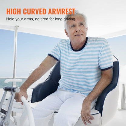 VEVOR Captain Bucket Seat, Pontoon Boat Seat with Thickened Sponge Padding, Boat