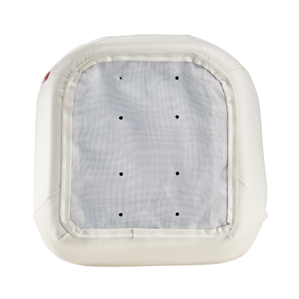 VEVOR Boat Seat Low Backrest Flip Up Boat Seat Captain Bucket Seat White