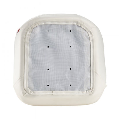 VEVOR Boat Seat Low Backrest Flip Up Boat Seat Captain Bucket Seat White