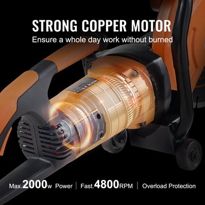 VEVOR Electric Concrete Saw, 9 in, 2000 W 15 A Motor Circular Saw Cutter with 3.5