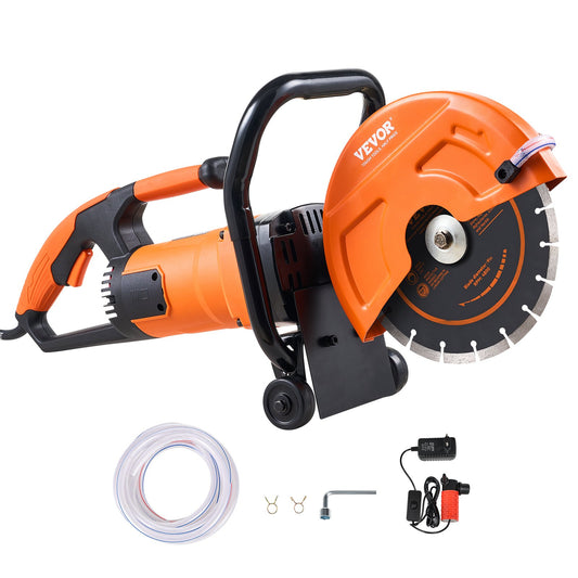 VEVOR Electric Concrete Saw, 9 in, 2000 W 15 A Motor Circular Saw Cutter with 3.5