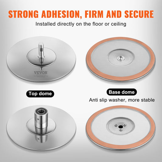 Professional Spinning & Static Dancing Pole Kit, Stainless Steel, Height Adjustable