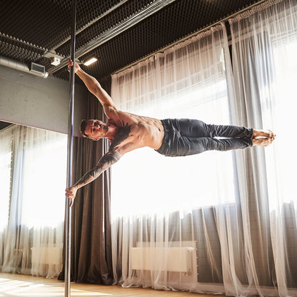 VEVOR Professional Dancing Pole, Spinning Static Dancing Pole Kit, Portable Removable Pole, 45mm Heavy-Duty Stainless Steel Pole, Height Adjustable Fitness Pole, for Exercise Home Club Gym, Silver