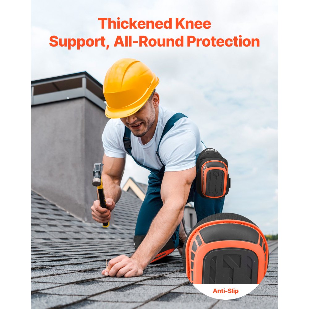 VEVOR Knee Pads for Work Extended Construction Knee Pads Soft Foam Gel Cushion