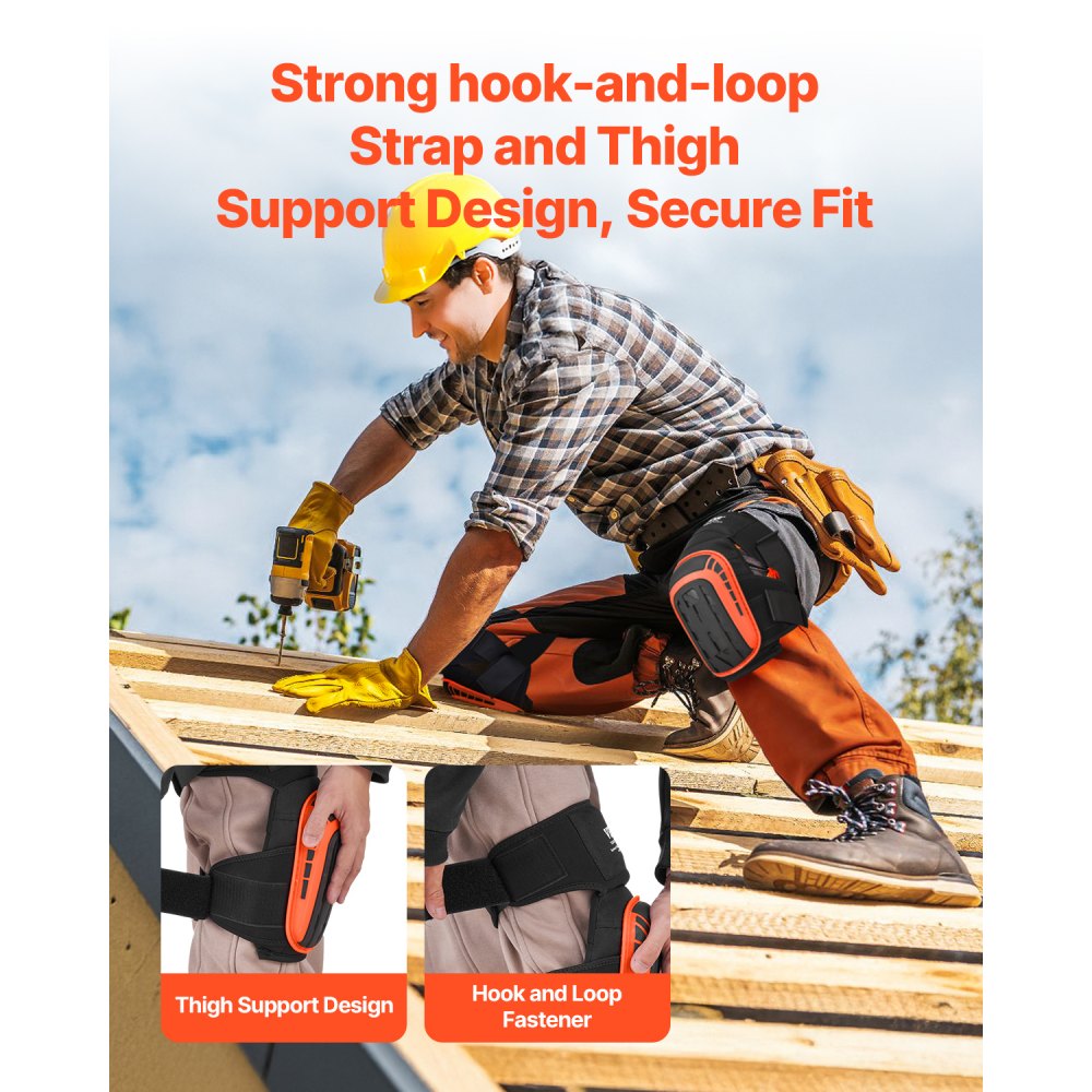 VEVOR Knee Pads for Work Extended Construction Knee Pads Soft Foam Gel Cushion
