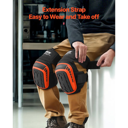 VEVOR Knee Pads for Work Extended Construction Knee Pads Soft Foam Gel Cushion
