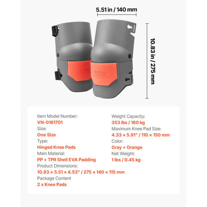 VEVOR Knee Pads for Work Extra Thick for Construction Flooring Cleaning Roofing