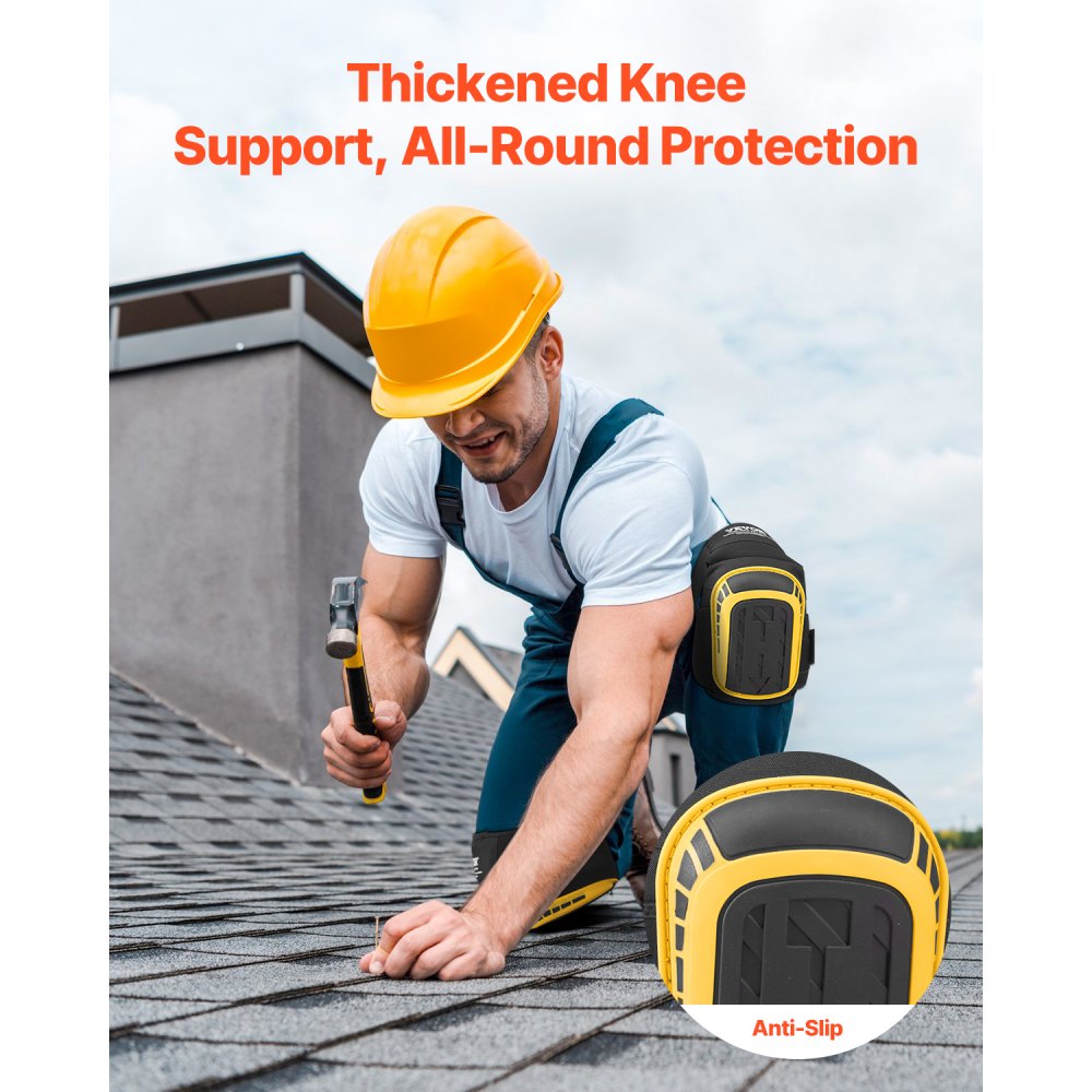 VEVOR Knee Pads for Work Extended Construction Knee Pads Anti-Slip Foam Cushion