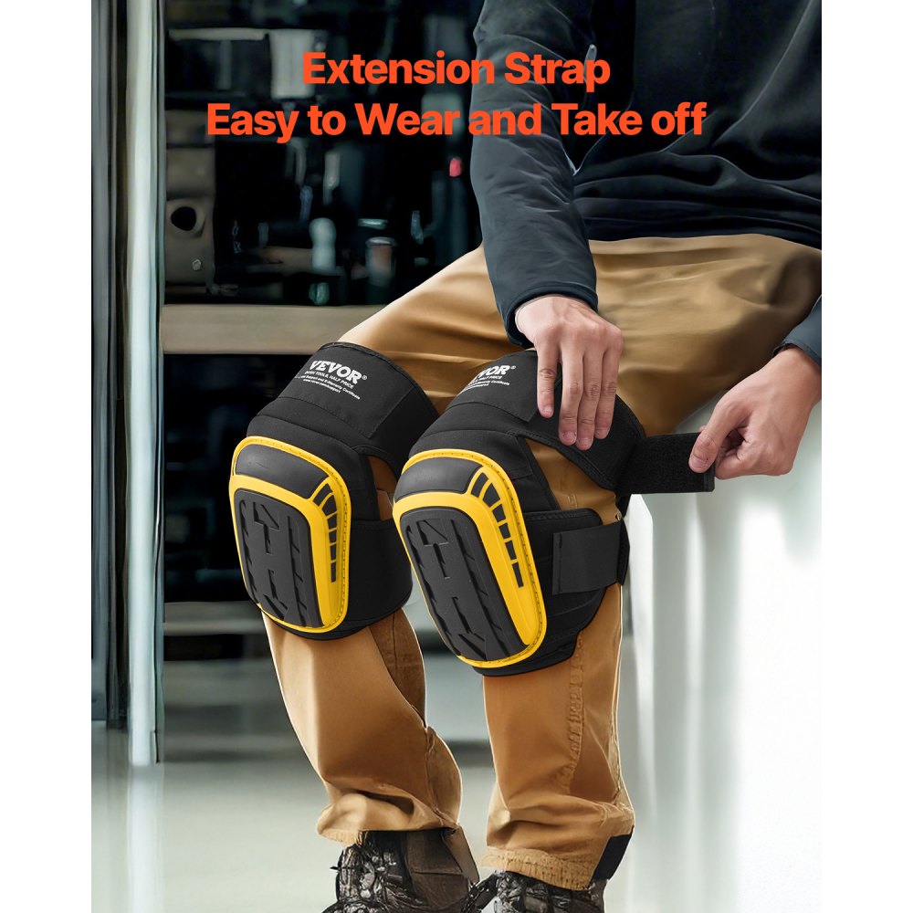 VEVOR Knee Pads for Work Extended Construction Knee Pads Anti-Slip Foam Cushion