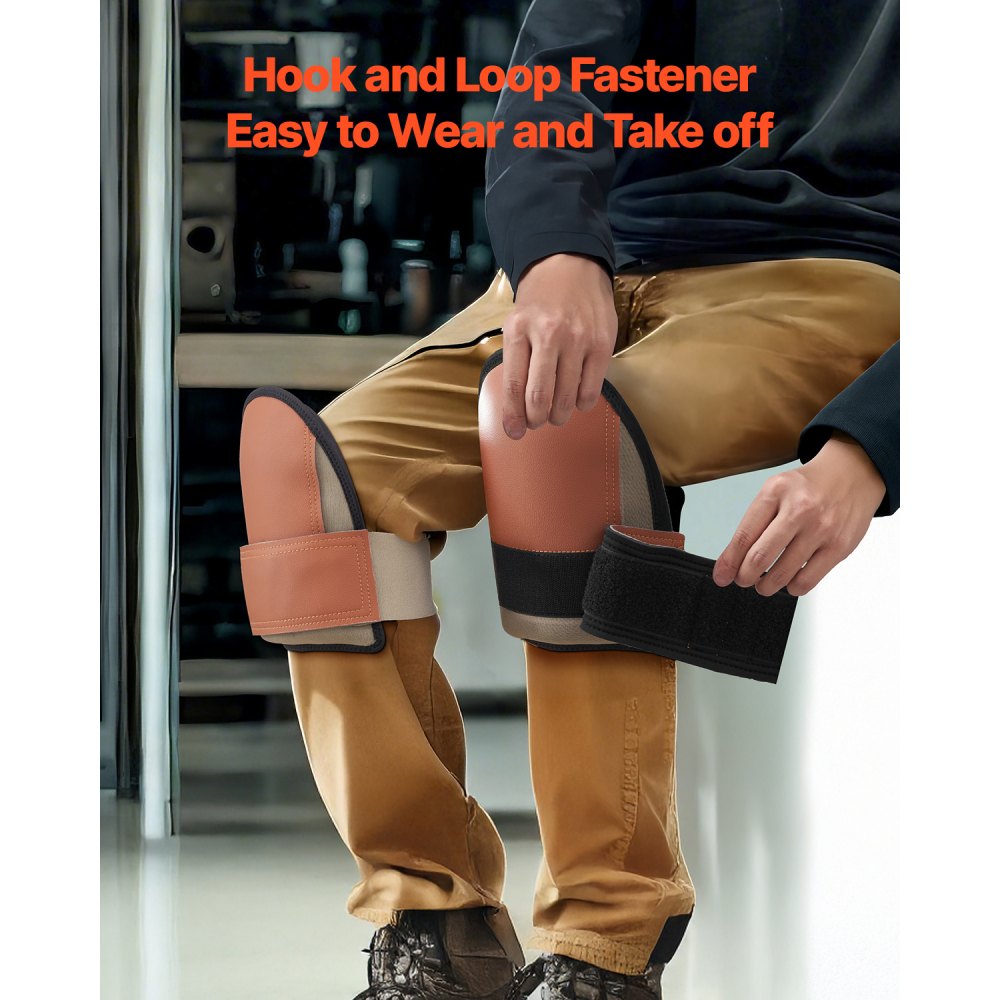 VEVOR Knee Pads for Work Durable Leather Construction Pads Washable Extra Thick