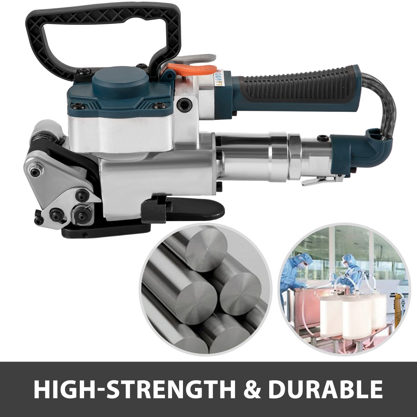 Pneumatic Strapping Machine, 13-19mm, 3500N Tension, PP/PET Compatible, 5kg Portable
