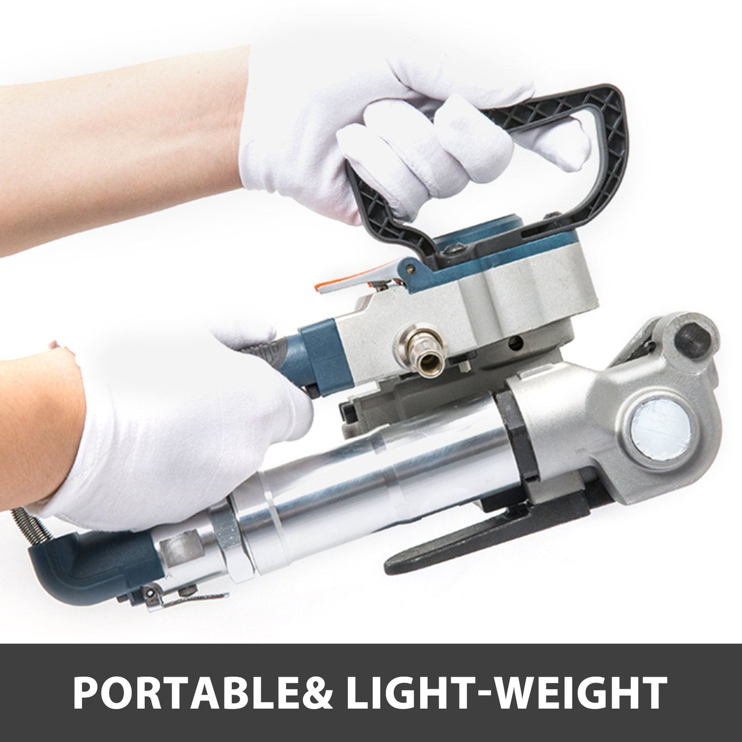 Pneumatic Strapping Machine, 13-19mm, 3500N Tension, PP/PET Compatible, 5kg Portable