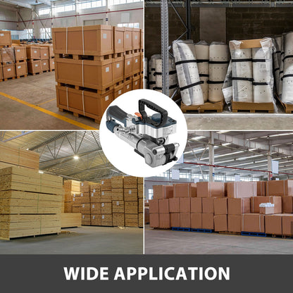 Pneumatic Strapping Machine, 13-19mm, 3500N Tension, PP/PET Compatible, 5kg Portable
