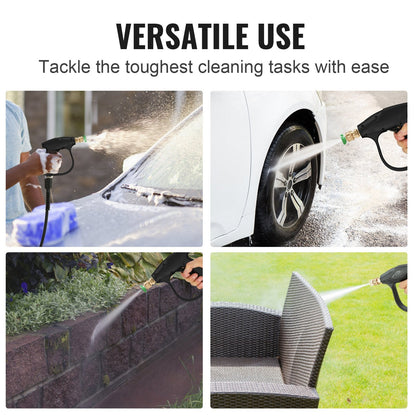 High Pressure Washer Gun 4350 PSI with Foam Spray & 5 Nozzles, 0.25m Connector