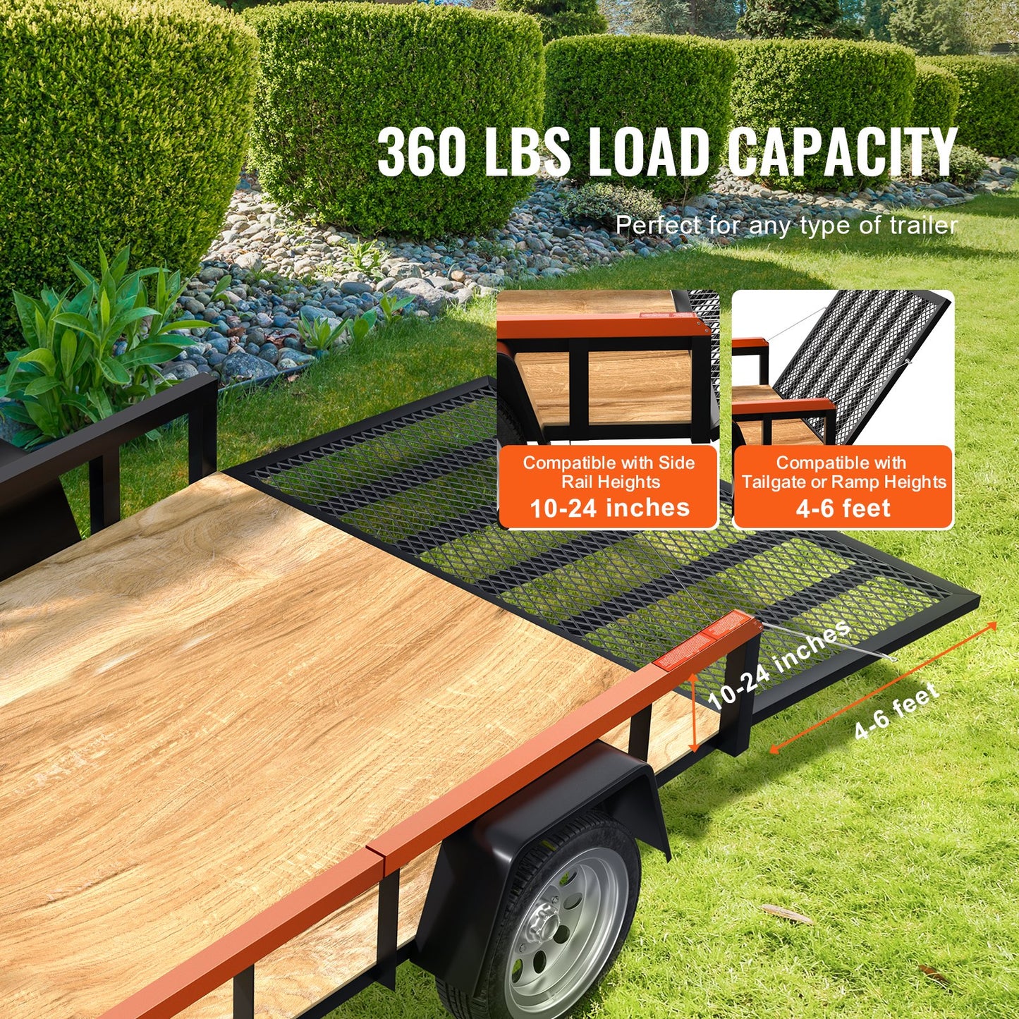 VEVOR Trailer Tailgate Lift Assist, Max 180 lbs Load Capacity, Compatible with Open