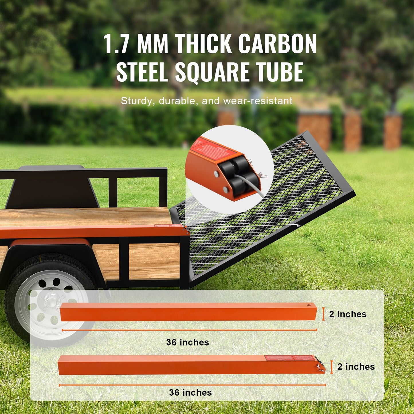VEVOR Trailer Tailgate Lift Assist, Max 180 lbs Load Capacity, Compatible with Open