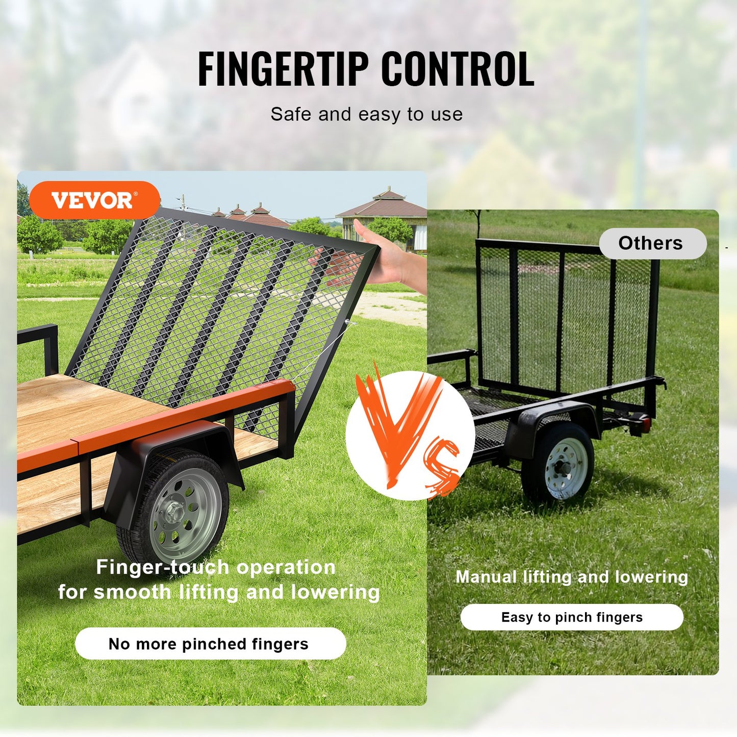 VEVOR Trailer Tailgate Lift Assist, Max 180 lbs Load Capacity, Compatible with Open