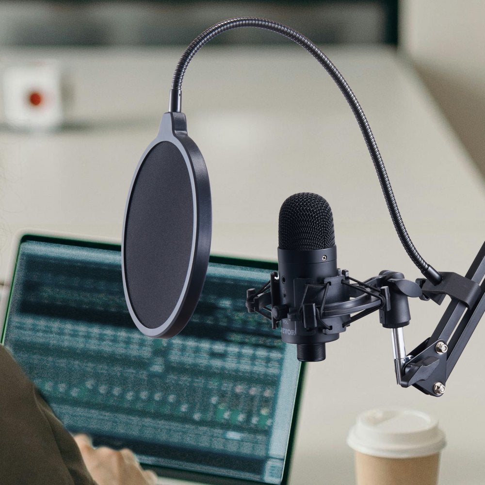 USB Microphone 192kHz/24-bit Condenser Microphone Kit with Boom Arm Stand