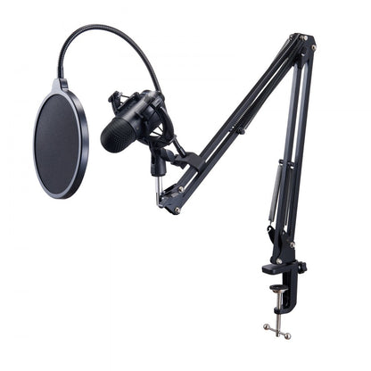 USB Microphone 192kHz/24-bit Condenser Microphone Kit with Boom Arm Stand