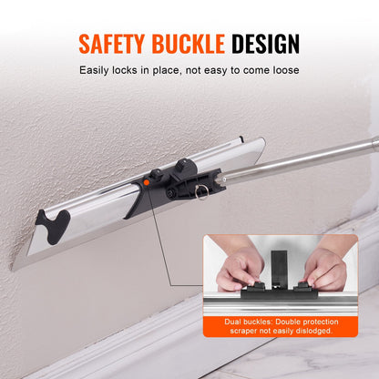 Professional Drywall Skimming Kit with Adjustable Handle and Fixator Knife