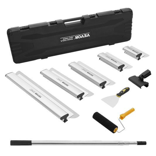 VEVOR Drywall Skimming Blade Set, 7/10/14/16/24 in Skimming Blades + 34 - 81.6 in