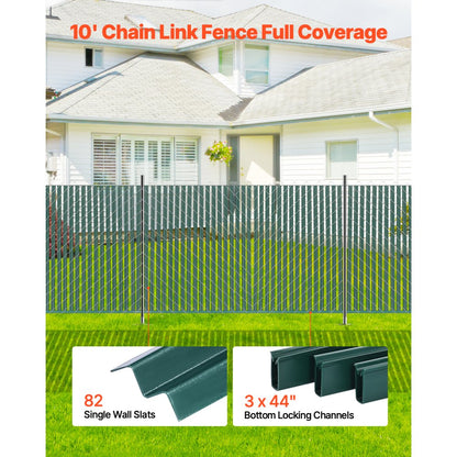 Chain Link Fence Privacy Slats Single-Wall for 1.2m High Fence Bottom Lock