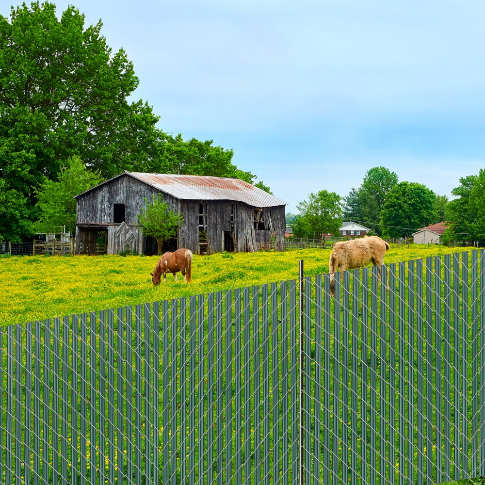 Chain Link Fence Privacy Slats Single-Wall for 1.2m High Fence Bottom Lock