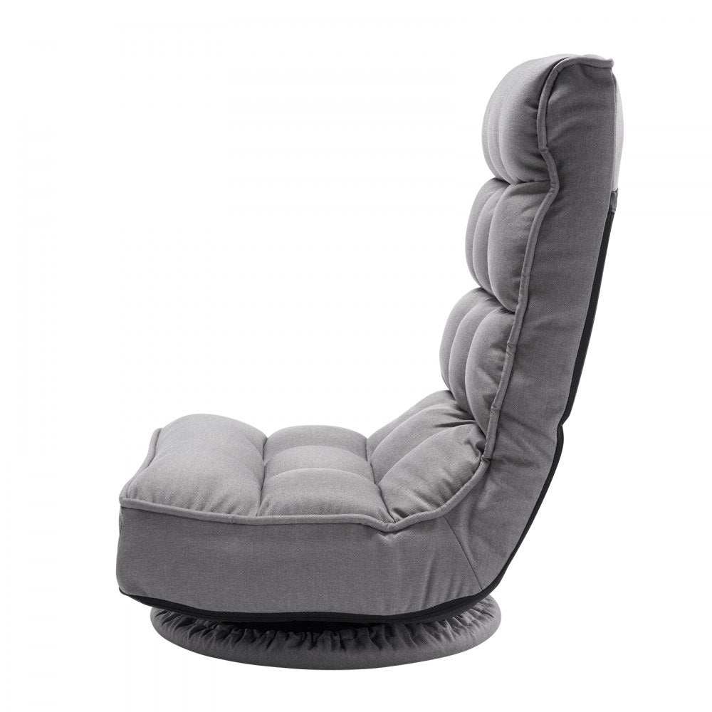 VEVOR 360° Swivel Floor Gaming Chair with 4 Adjustable Position Folding Chair