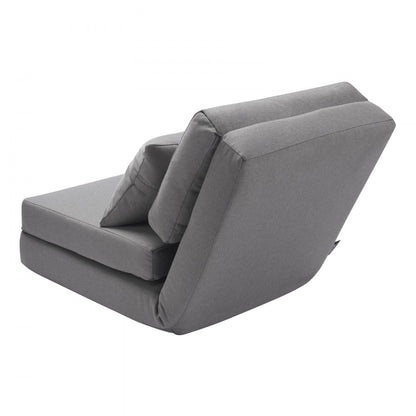 VEVOR Convertible Flip Chair with 5 Adjustable Position Floor Lazy Sofa Gray