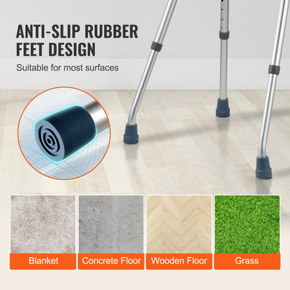 Folding One-Arm Walker for Seniors, Adjustable Height, Durable & Compact Design